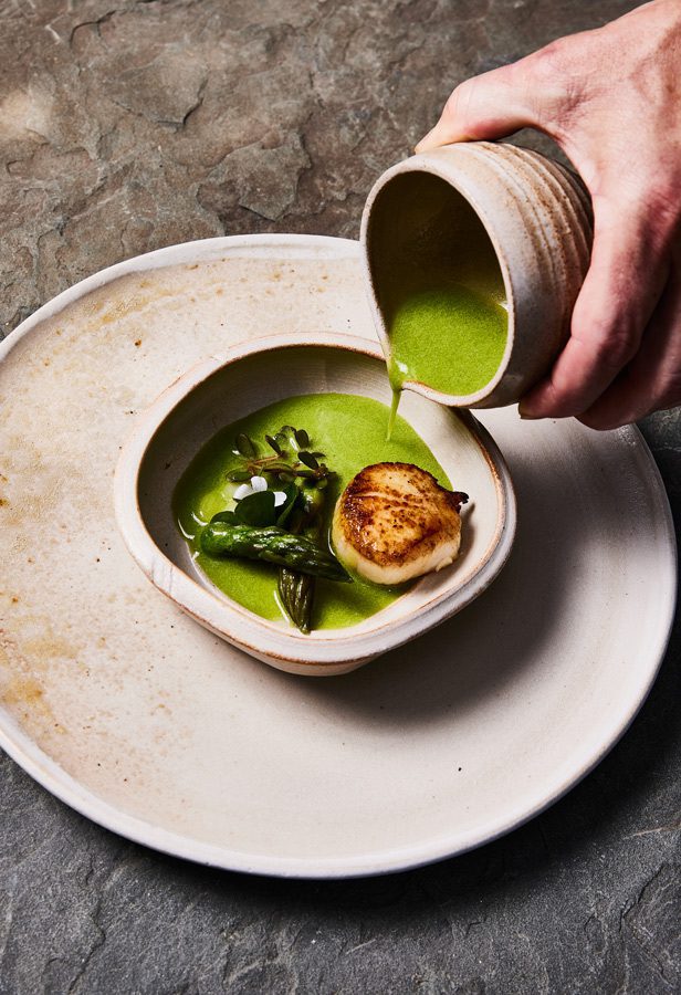 Farmhouse Fine Dining Scallop Dish